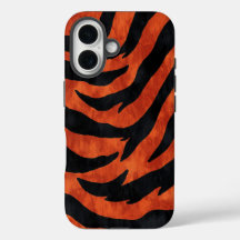 Boîtier téléphonique Orange et Noir Tiger