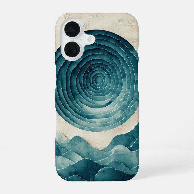 Coque iPhone 16 Boîtier téléphonique profond Ocean Vortex (Verso)