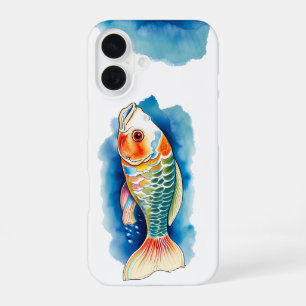 Coque iPhone 16 Boîtier téléphonique - Série aquarelle : Koi Fish