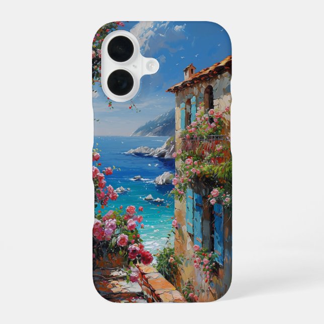 Coque iPhone 16 Bonheur côtier (Verso)