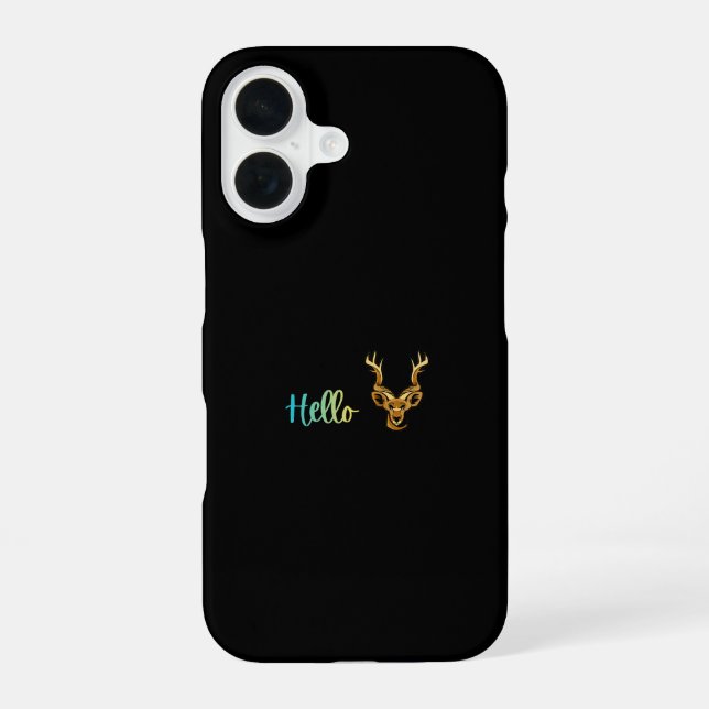 Coque iPhone 16 Bonjour Cerf (Verso)