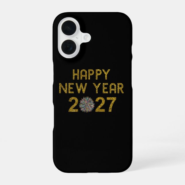 Coque iPhone 16 Bonne année 2027 (Verso)