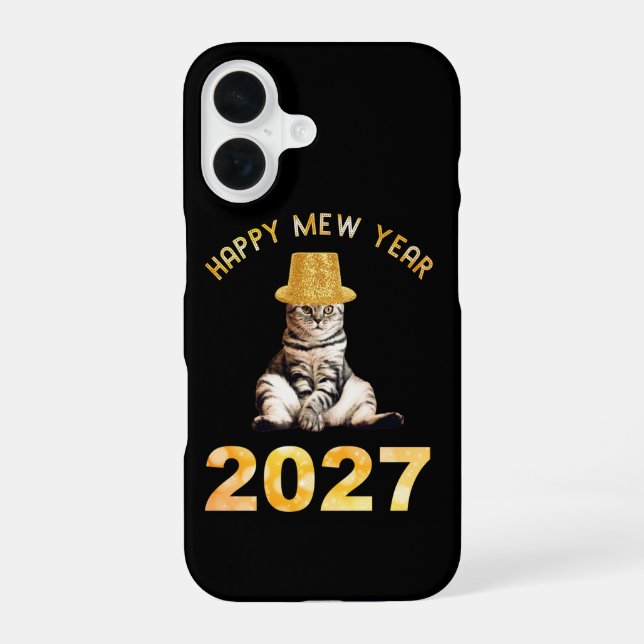 Coque iPhone 16 Bonne année Mew 2027 (Verso)