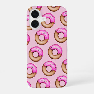 Coque iPhone 16 Bons beignets congelés rose avec Motif d'arrosage