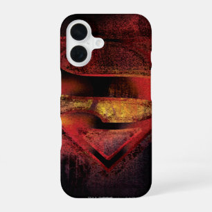 Coque iPhone 16 Bouclier S de Superman Logo peint
