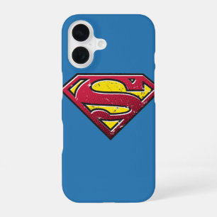 Coque iPhone 16 Bouclier S de Superman   Logo rayures