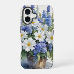 Coque iPhone 16 Bouquet de fleurs Elégante aquarelle