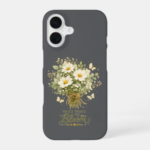 Coque iPhone 16 Bouquet de fleurs sauvages blanches