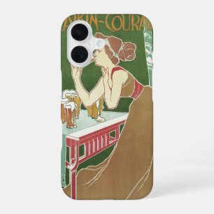Coque iPhone 16 Brasserie Fraikin-Courard Vintage Art Nouveau Bièr