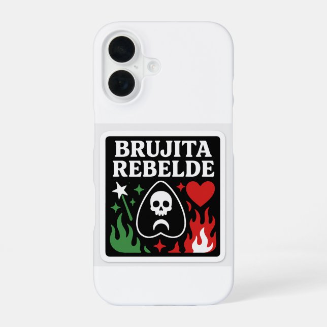 Coque iPhone 16 Brujita Rebelde Phone Case – Witchy Latina Pride (Verso)