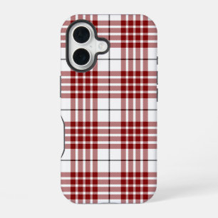 Coque iPhone 16 Buchanan tartan rouge blanc carreau