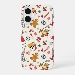 Coque iPhone 16 BUGS BUNNY™, DAFFY DUCK™ & Lola Motif de Noël