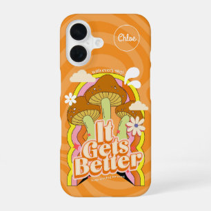 Coque iPhone 16 Ça devient mieux Personnalisation de Good Vibes