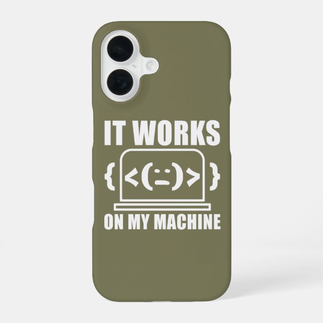 Coque iPhone 16 Ça fonctionne sur ma machine Drôle de codeur et pr (Verso)