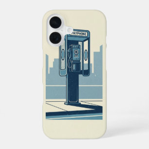Coque iPhone 16 Cabine Téléphonique Rétro