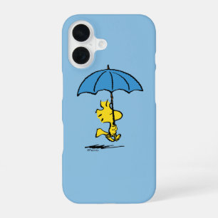 Coque iPhone 16 cacahuètes   Parapluie bleu Woodstock