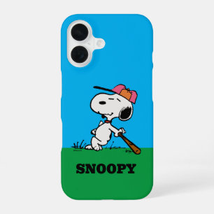 Coque iPhone 16 cacahuètes   Snoopy at Bat
