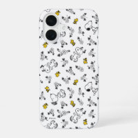 cacahuètes | Snoopy & Woodstock B&W Flower Motif