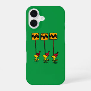 Coque iPhone 16 Cachou Panneau Woodstock et amis Mars