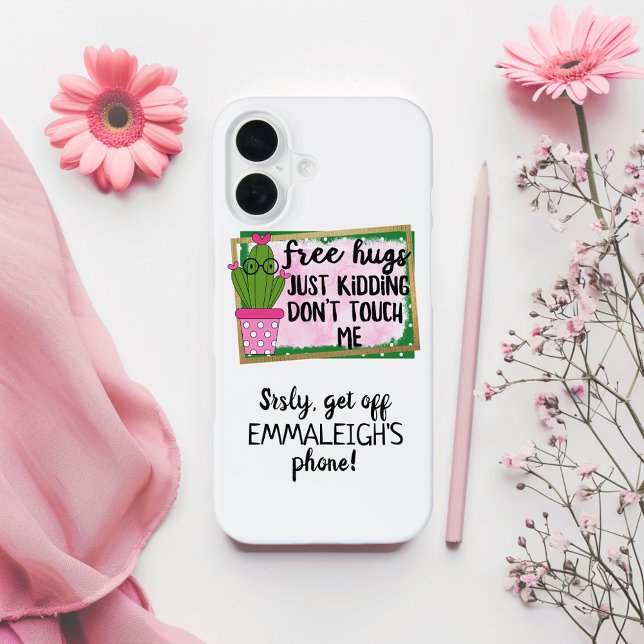Coque iPhone 16 Cactus de sublimation drôle décrochage (Créateur téléchargé)