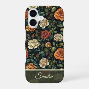 Coque iPhone 16 Cadeau de mariage tendance Rose Fleur personnalisé