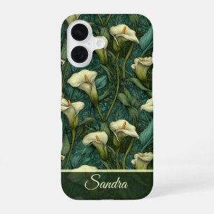 Coque iPhone 16 Cadeau Maman Élégante Fleurs de Lys Calla Floral P