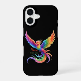Coque iPhone 16 Cadeau personnalisé de naissance au nom de Phénix