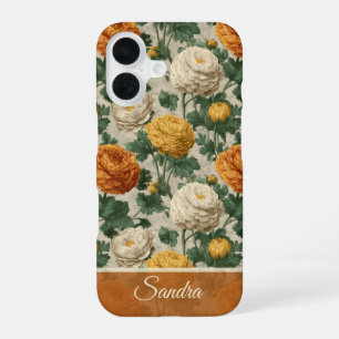Coque iPhone 16 Cadeau Remerciement Fleur Ranunculus Nom Gras