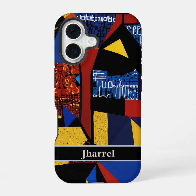 Coque iPhone 16 Cadeaux de retraite abstraits pour papa afro-améri (Verso)