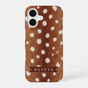 Coque iPhone 16 Cadeaux Personnalisés avec Impression de Cerf à l'