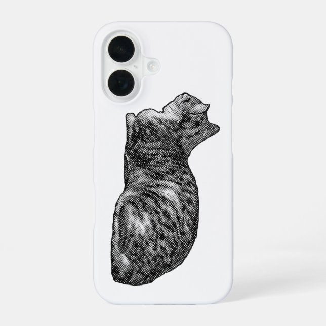 Coque iPhone 16 Cadre vertical, repos tigré (Verso)