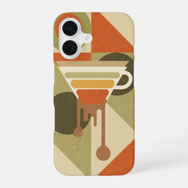 Coque iPhone 16 Café filtré vintage (Verso)