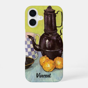 Coque iPhone 16 Cafetière en émail bleu par Vincent van Gogh