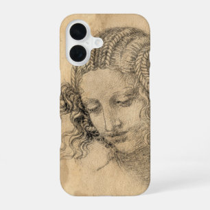 Coque iPhone 16 Cahier de croquis de Léonard de Vinci Femme Parche