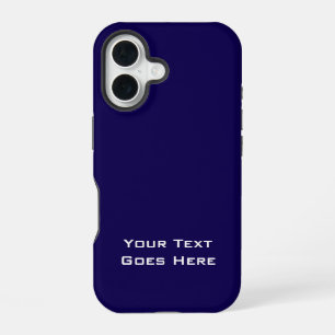 Coque iPhone 16 Calligraphie minimaliste élégante en bleu foncé