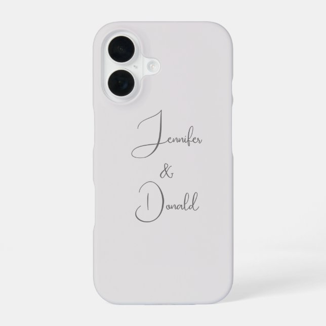 Coque iPhone 16 Calligraphie tendance script classique personnel s (Verso)