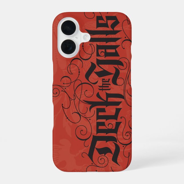 Coque iPhone 16 Calligraphie traditionnelle de Noël - Deck the Hal (Verso)