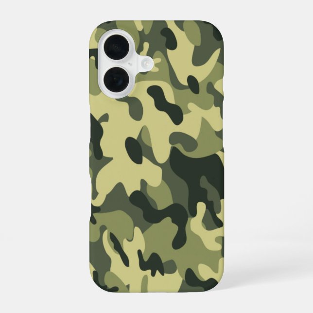 Coque iPhone 16 Camo Vert (Verso)