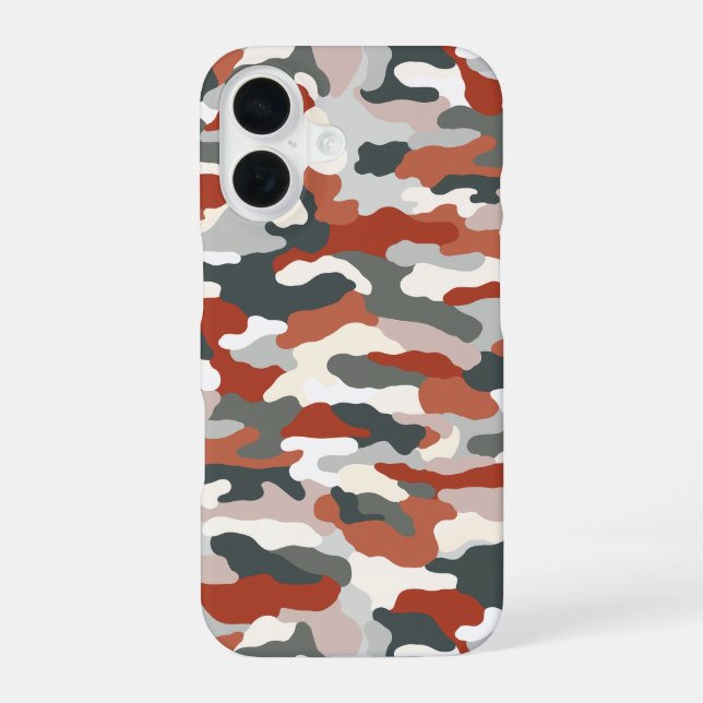 Coque iPhone 16 Camouflage d'automne (Verso)