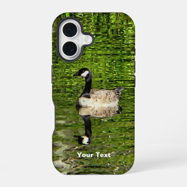 Coque iPhone 16 (Canada) Oie verte (Verso)