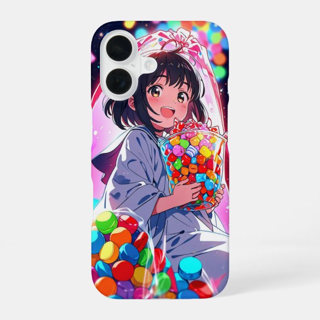 Coque iPhone 16 Candy Ghost Girl (Verso)