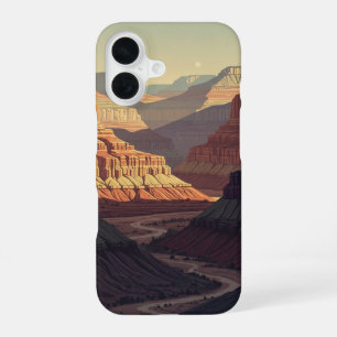Coque iPhone 16 Canyon Silencieux Rétro
