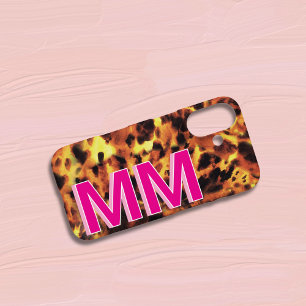 Coque iPhone 16 Carapace de Tortue Rose Monogrammée