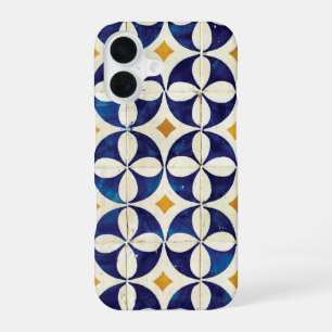 Coque iPhone 16 Carreaux portugais - Azulejo Motif Design