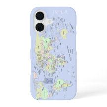 Carte du monde pastel – Personnalisée