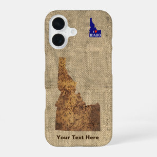 Coque iPhone 16 Carte Idaho Spud
