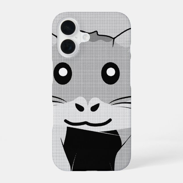 Coque iPhone 16 Cartoon Hamster Scarfed Joy (Verso)