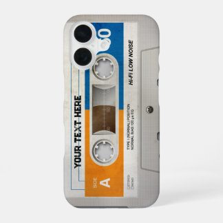 Coque iPhone 16 Cassette Audio Compact Rétro | Meilleurs Cadeaux D