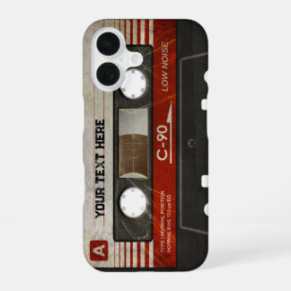 Coque iPhone 16 Cassette Audio Compact Rétro | Meilleurs Cadeaux D