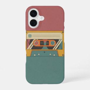 Coque iPhone 16 Cassette Audio Vintage